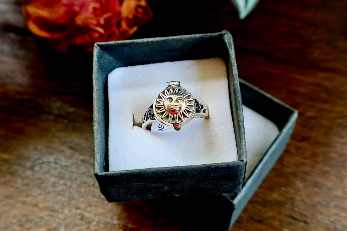 Happy Sun Poison Locket Ring