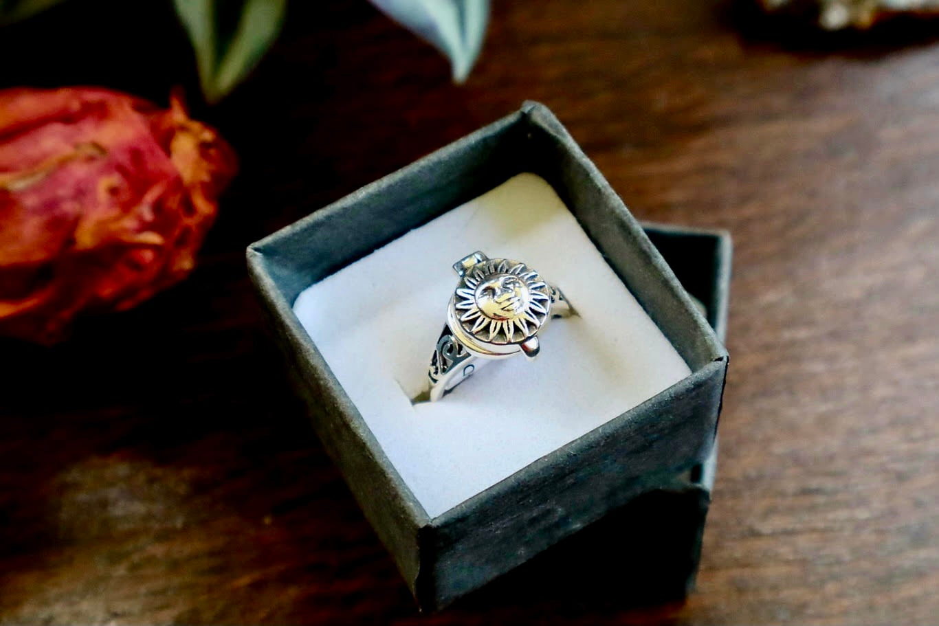 Happy Sun Poison Locket Ring