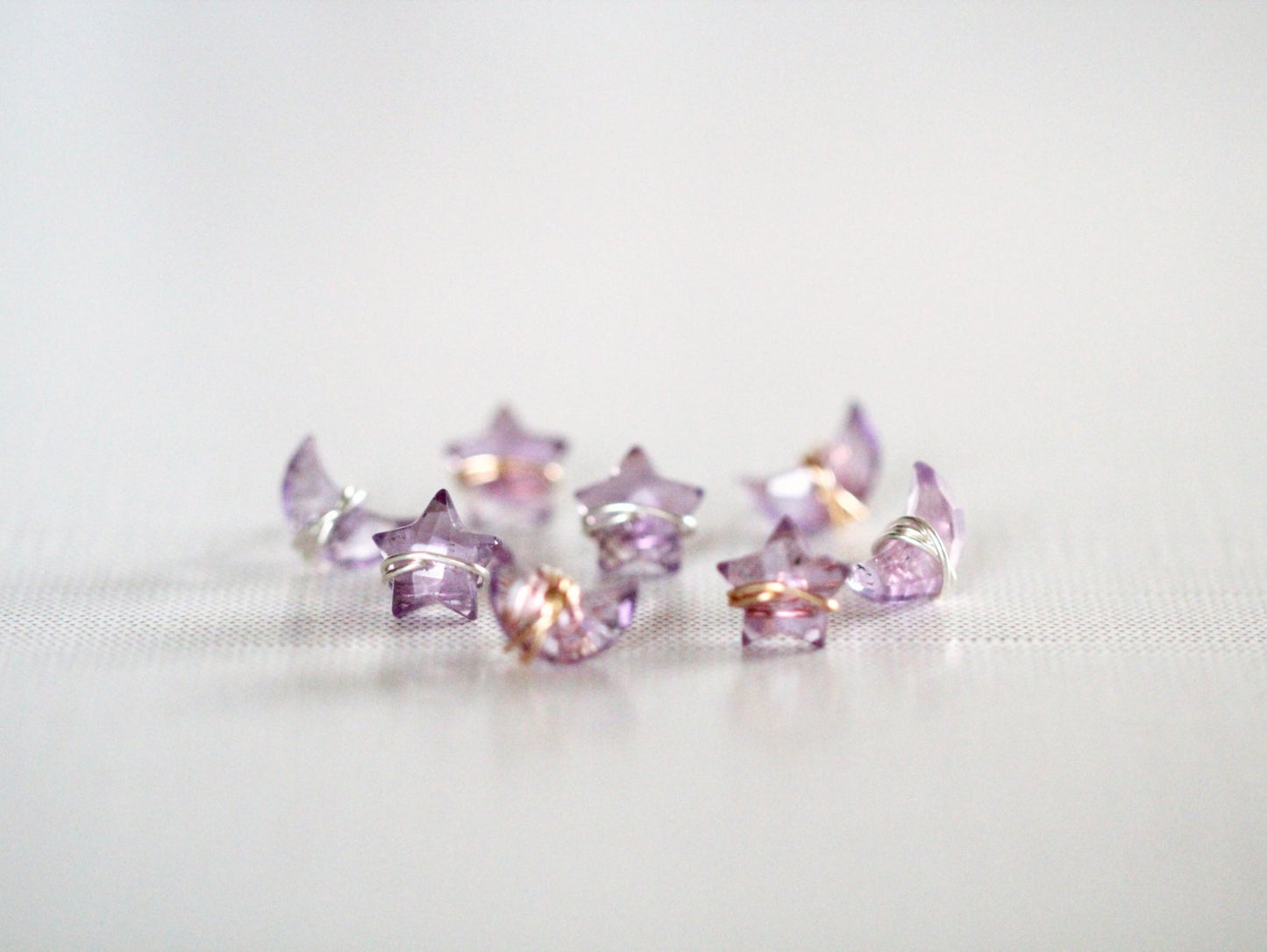 Moonbeam & Stardust Studs - Amethyst