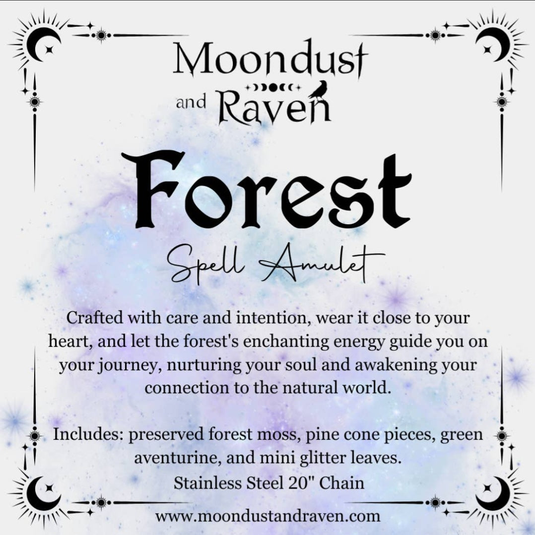 Forest Spell Jar Amulet Necklace