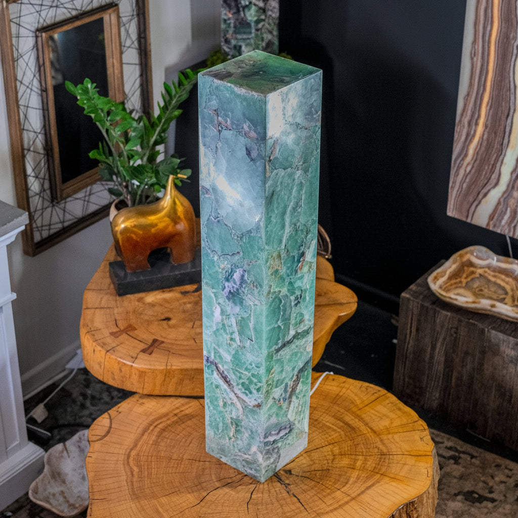 Fluorite Floor Lamp - Medium - 43.5"H x 8"W - Square - #6