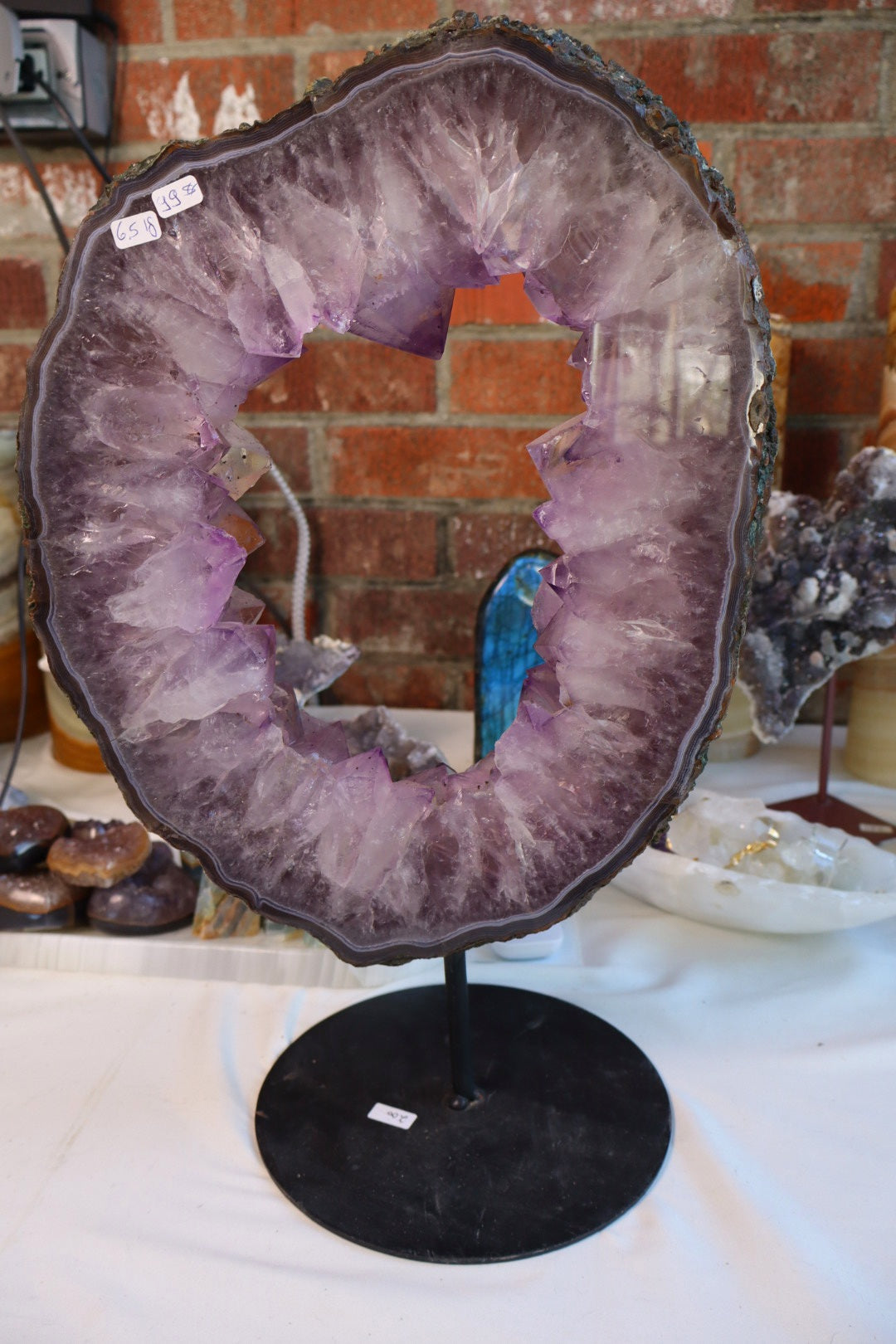 Amethyst Portal on stand.
