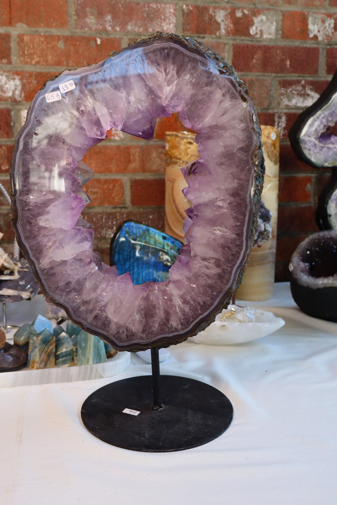 Amethyst Portal on stand.