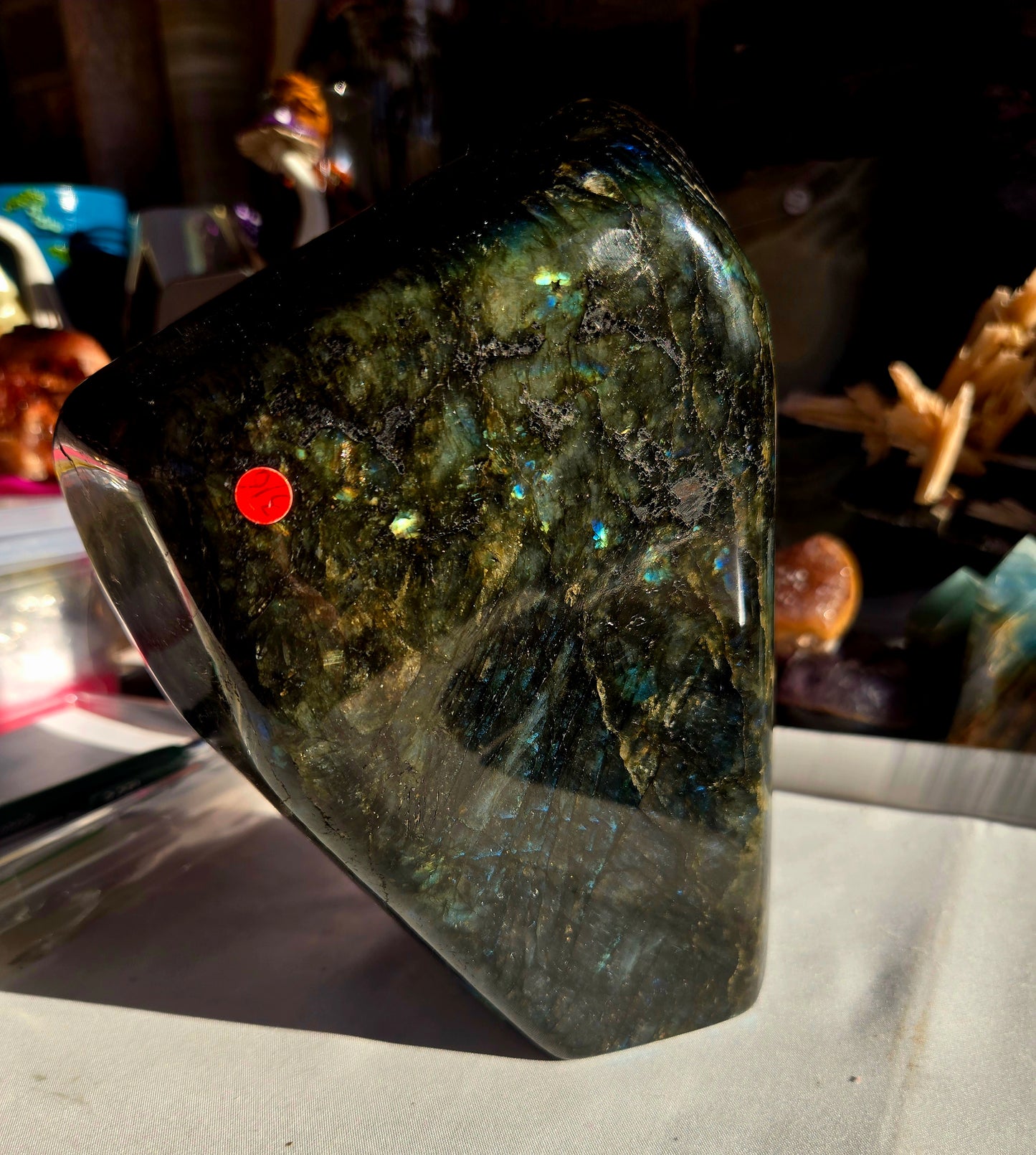 Beautiful labradorite free-form/ self stand