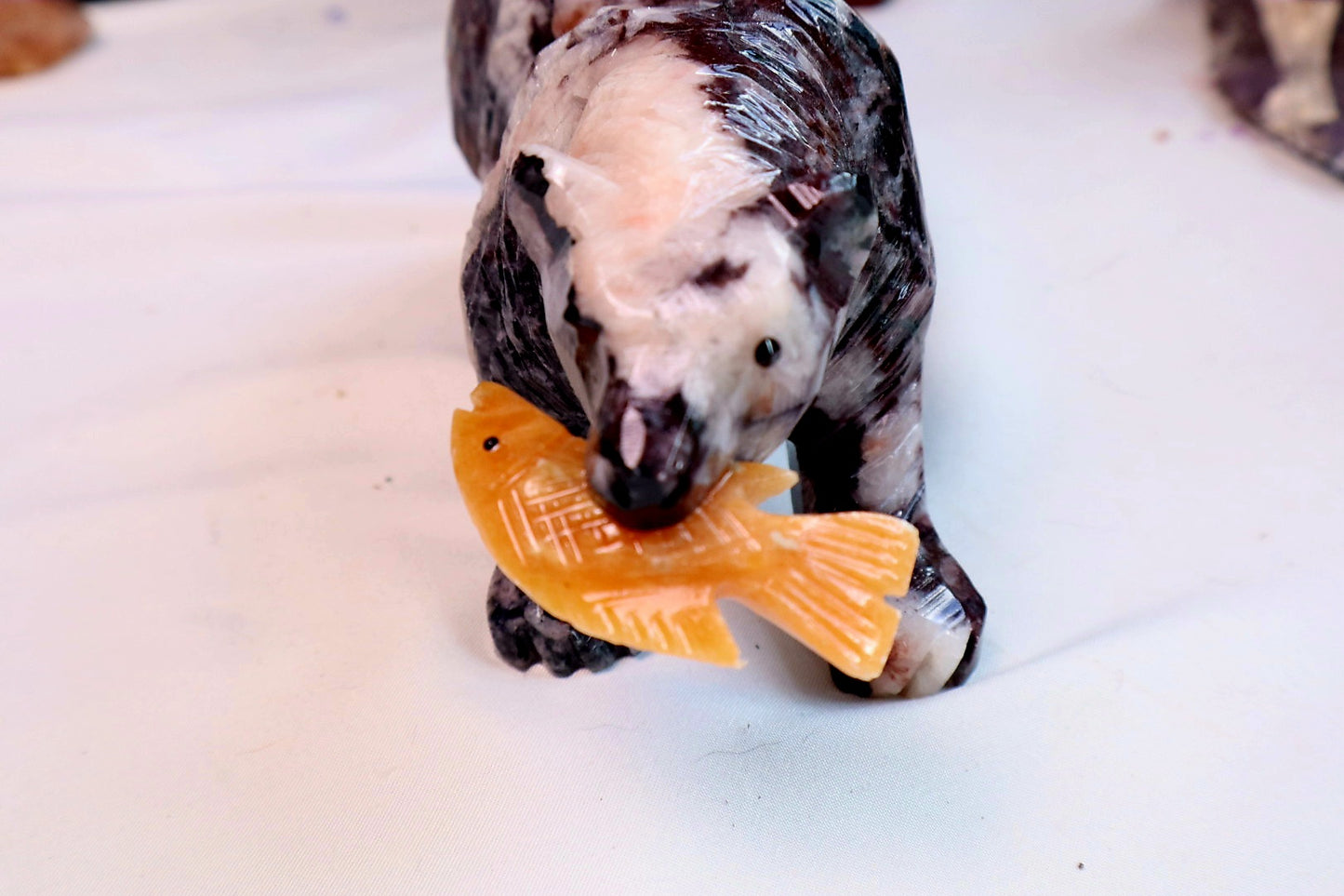 Bear with Fish Carving