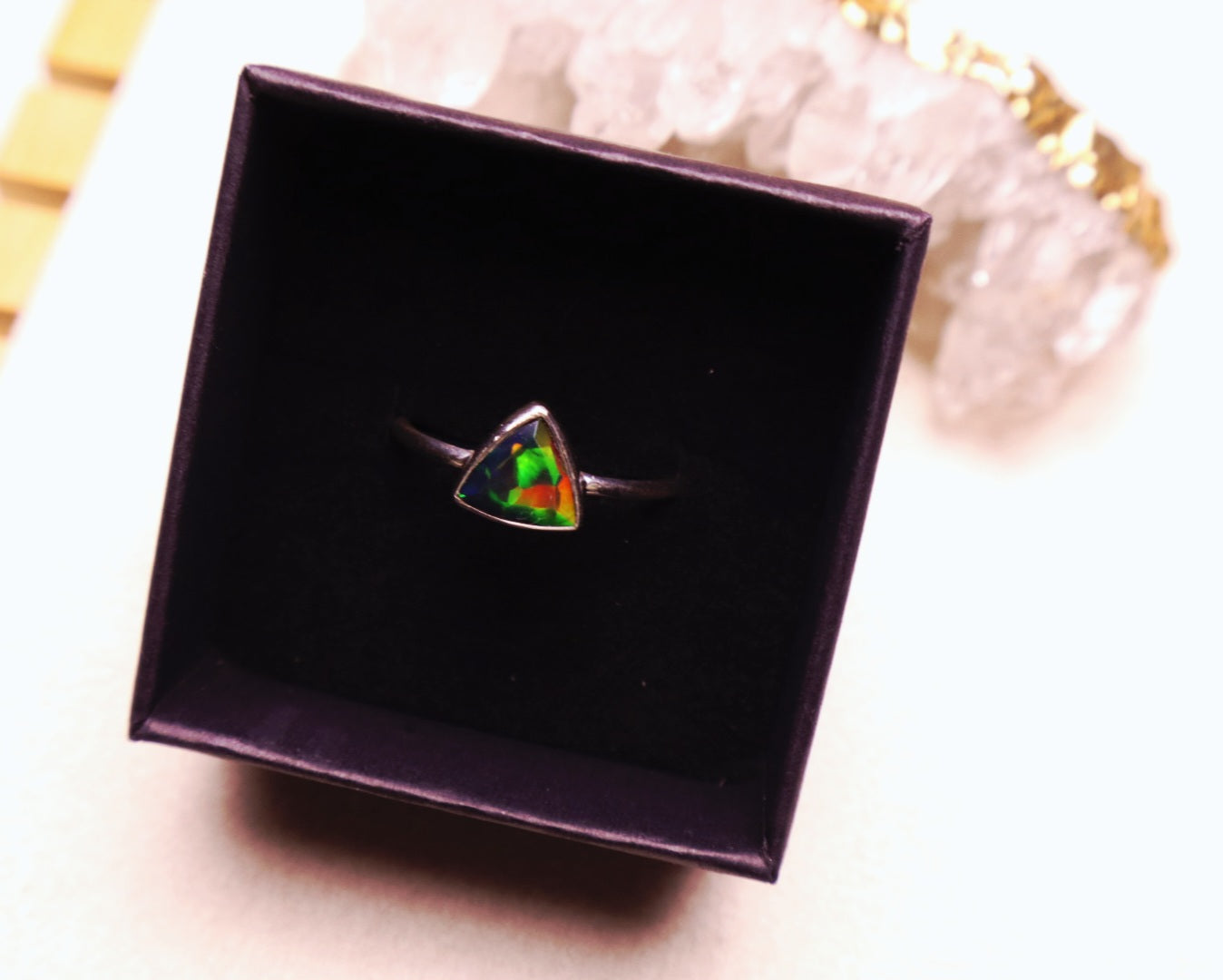 Black opal size 10 | 925 sterling silver.
