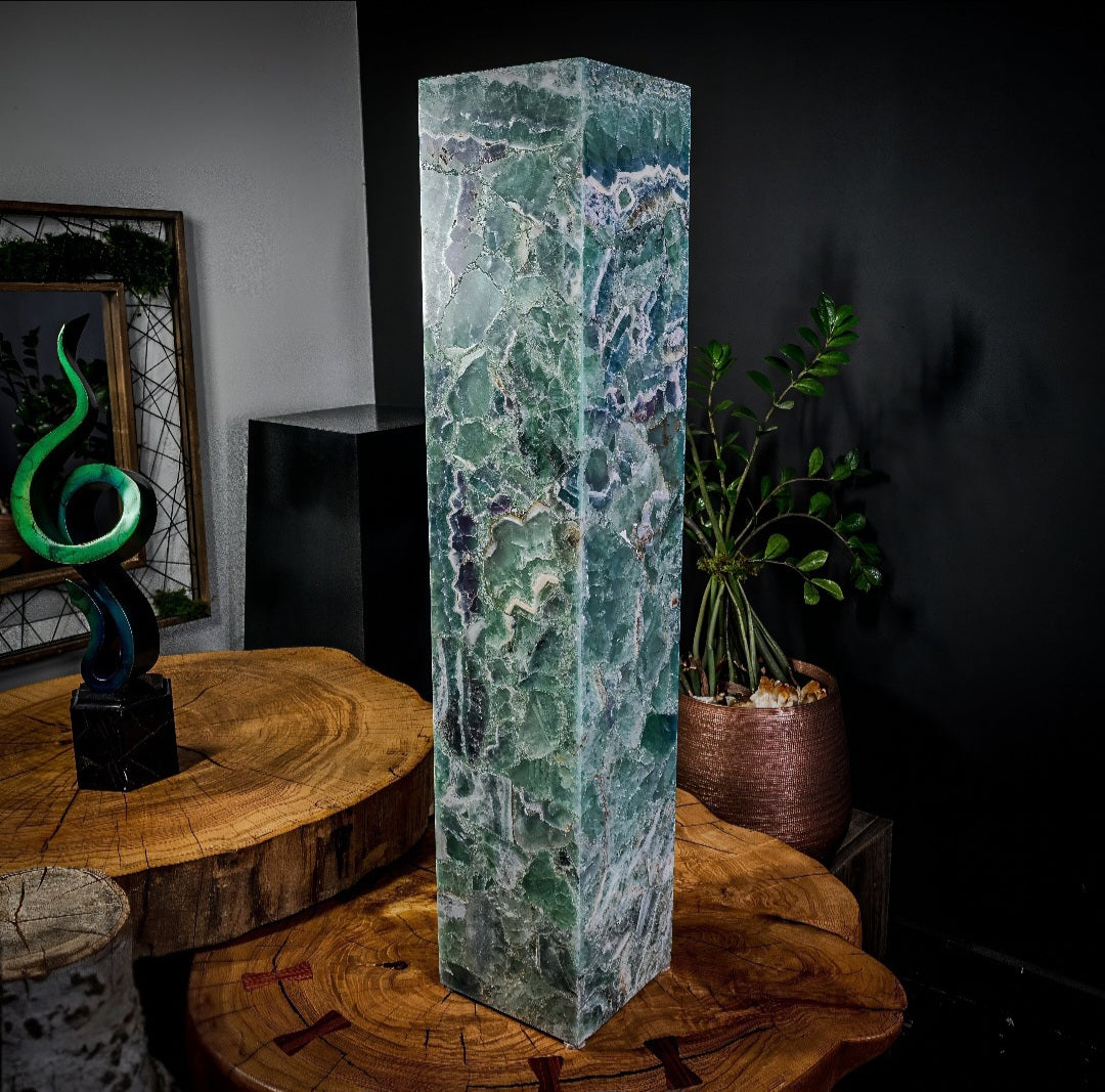Fluorite Floor Lamp - Small - 39.5"H x 7.75"W - Square - (10/19)