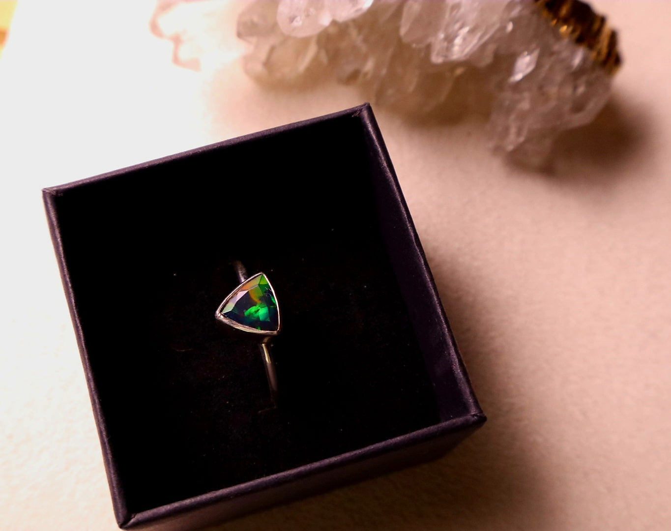 Black opal size 10 | 925 sterling silver.