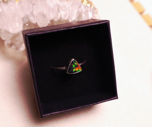 Black opal size 10 | 925 sterling silver.
