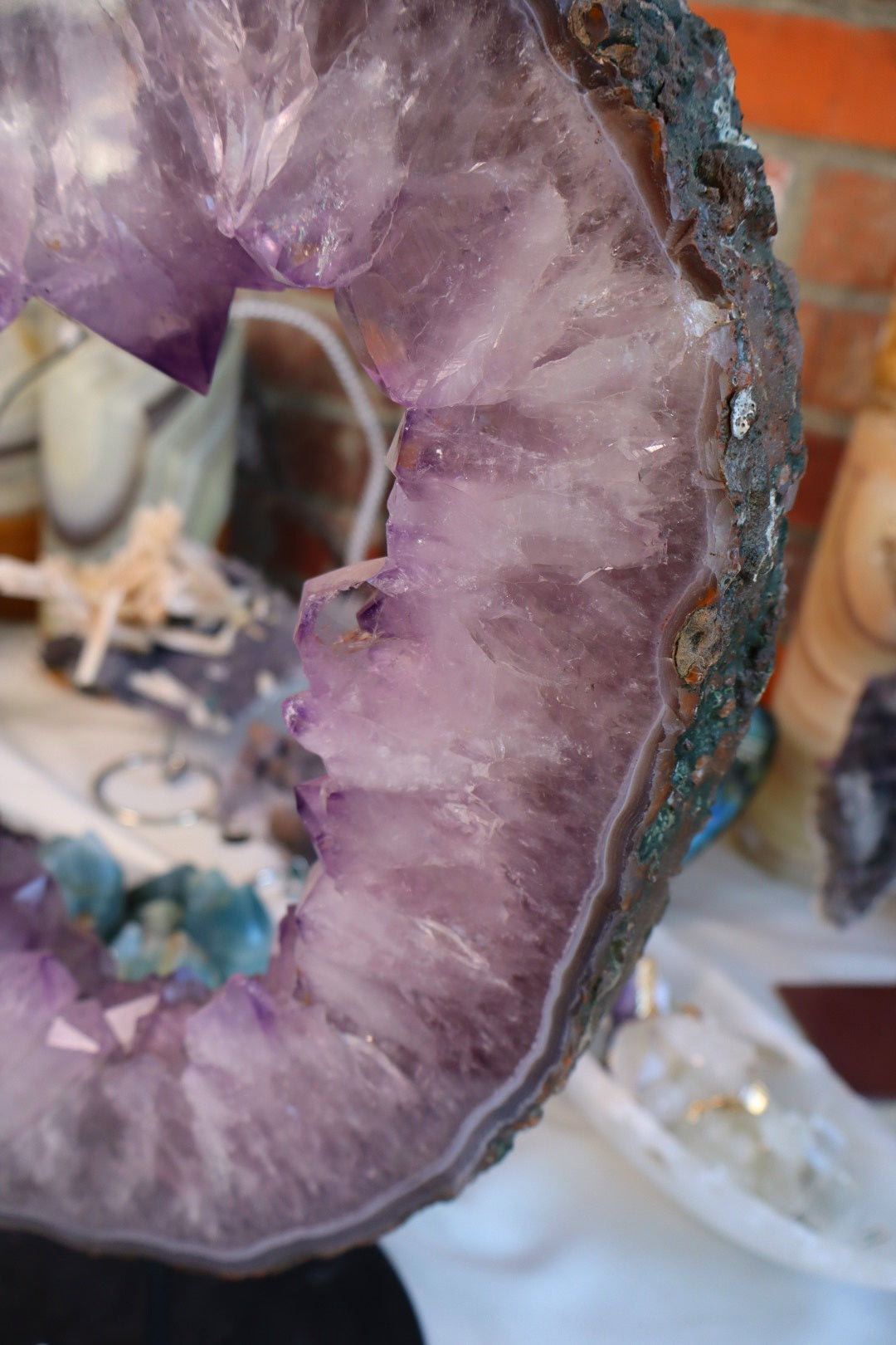 Amethyst Portal on stand.