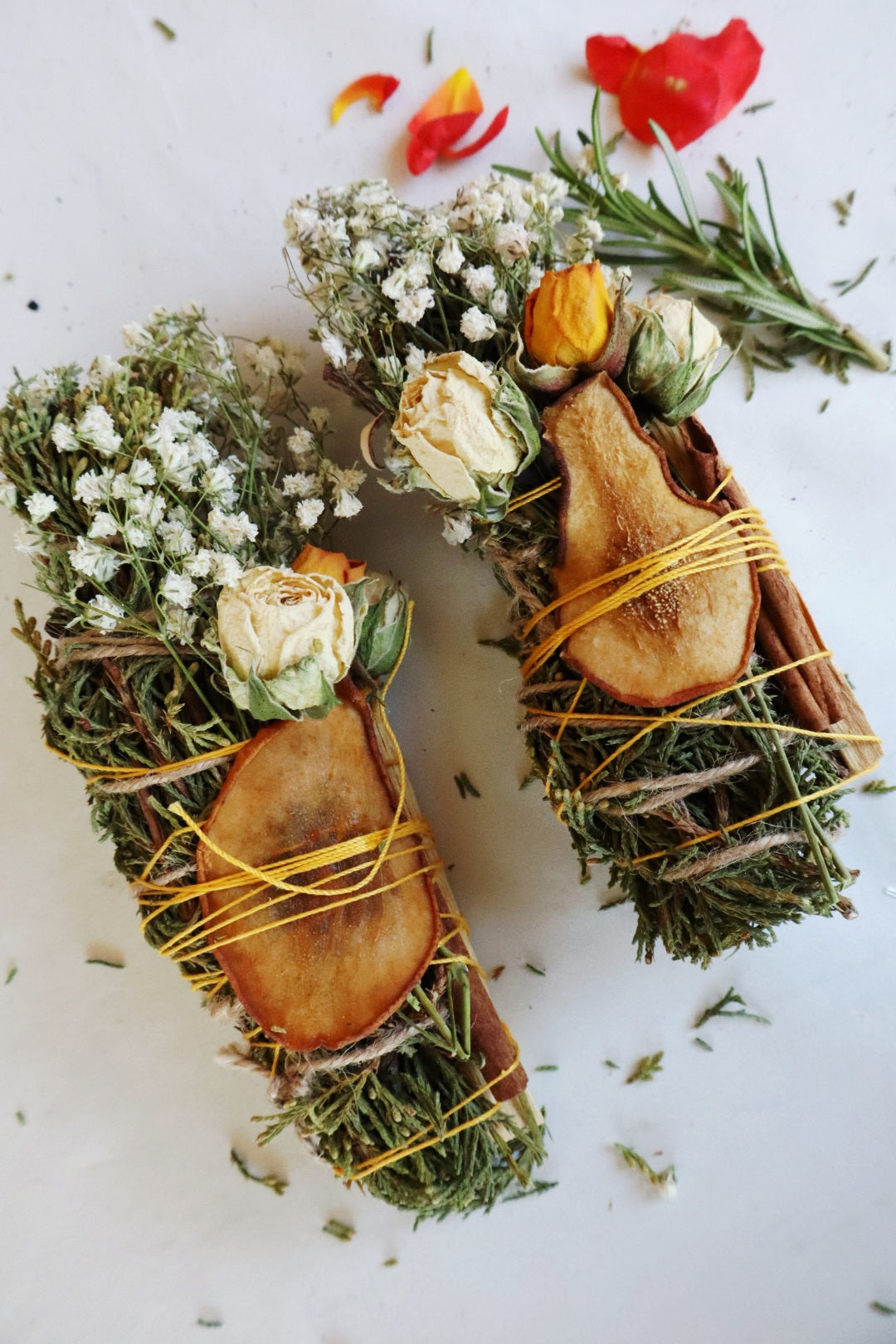 Pear, Palo Santo, Juniper, and Cinnamon Smudge Stick