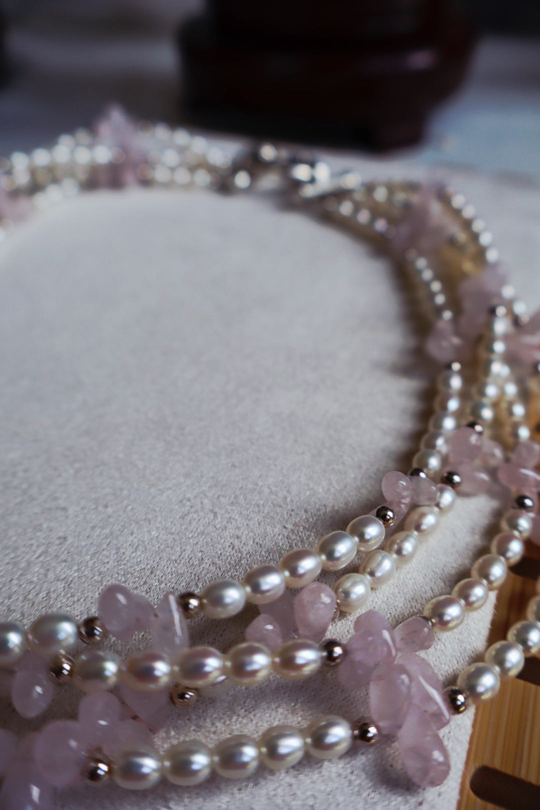 Genuine Fresh Water Pearl / Rose Quartz 925