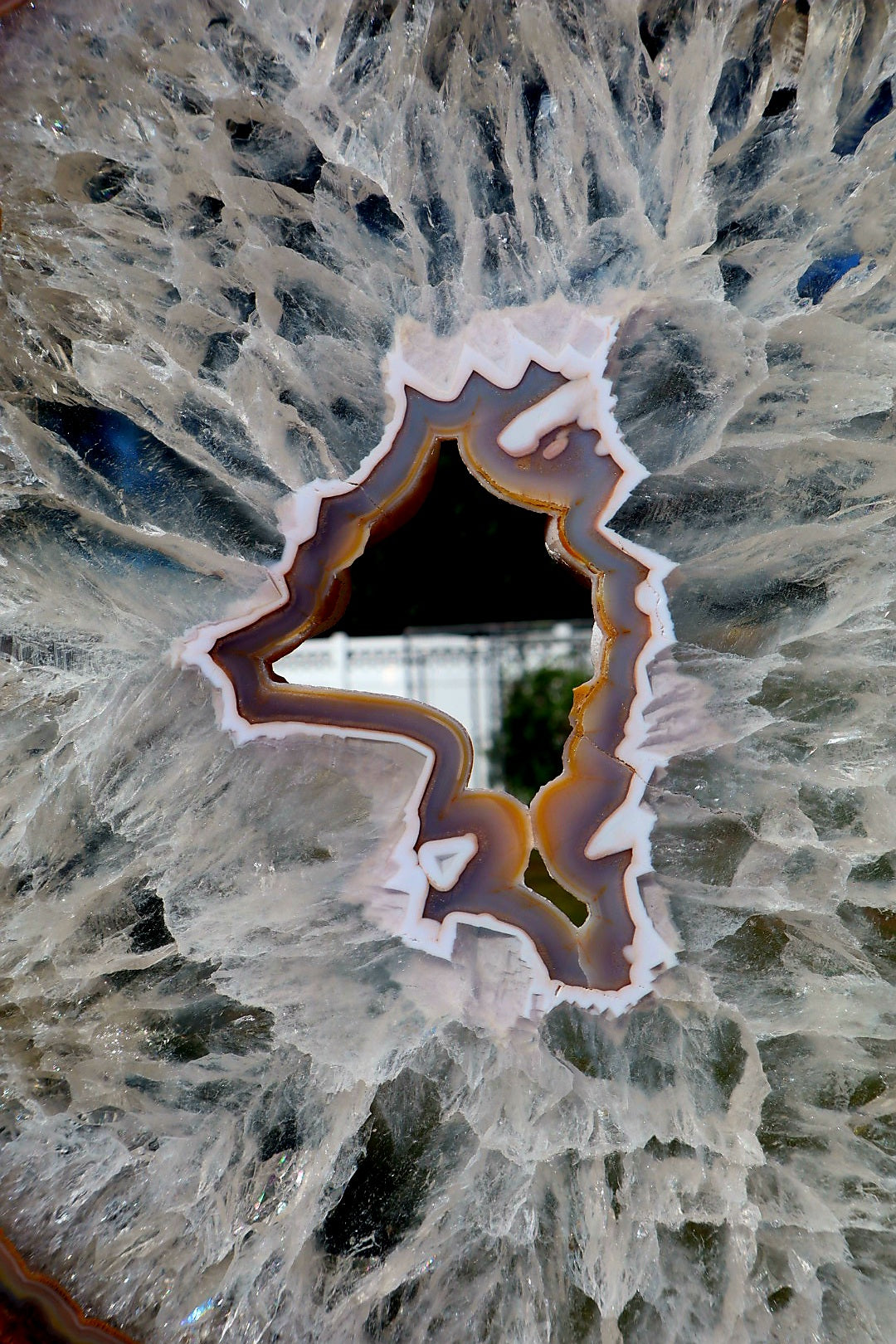 Rare color High Quality agate slab with stand.