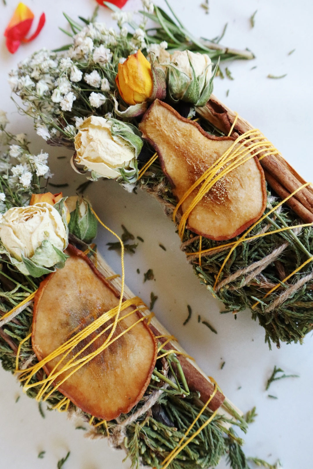 Pear, Palo Santo, Juniper, and Cinnamon Smudge Stick