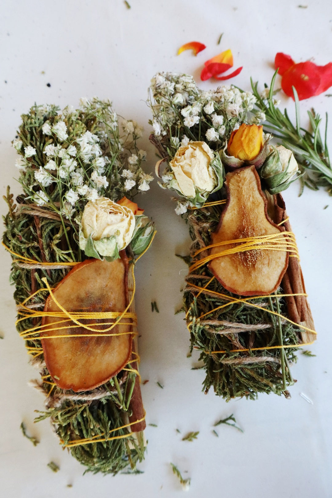 Pear, Palo Santo, Juniper, and Cinnamon Smudge Stick