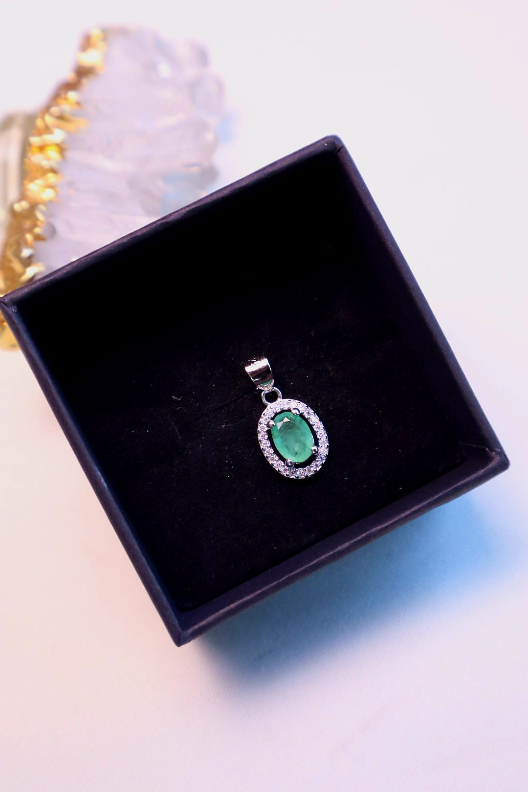 Genuine Emerald 925 necklace
