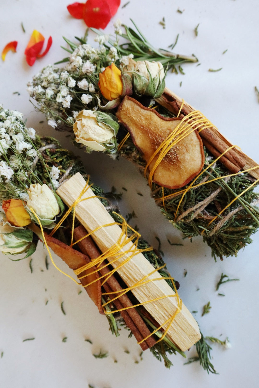 Pear, Palo Santo, Juniper, and Cinnamon Smudge Stick