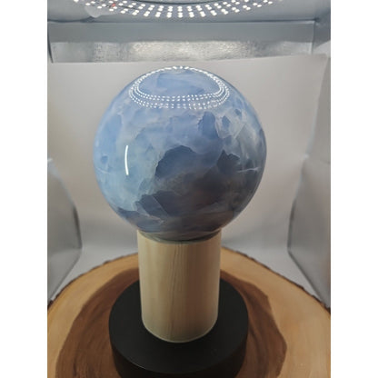 9.17LB Natural Blue crystalThe bal Quartz carved crystal decoration healing