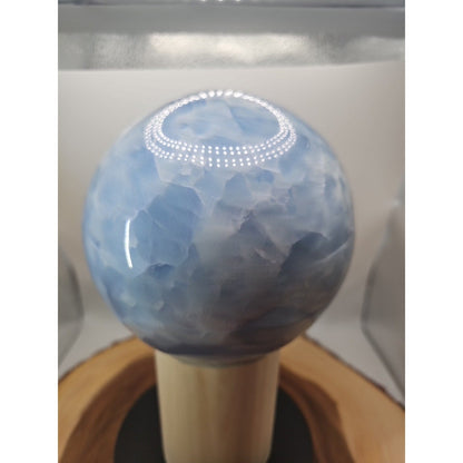 9.17LB Natural Blue crystalThe bal Quartz carved crystal decoration healing