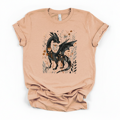 Black Dragon Tee | Mystical Dragon Graphic Shirt