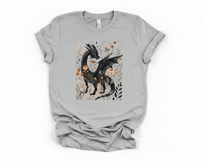 Black Dragon Tee | Mystical Dragon Graphic Shirt