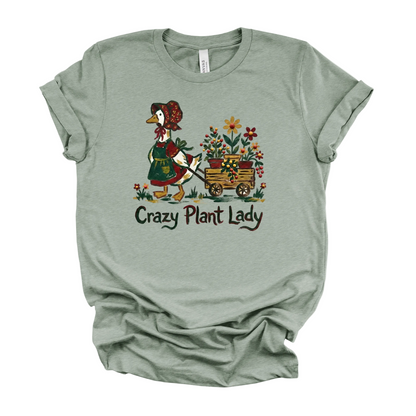 Crazy Garden Lady Goose Tee | Spring Graphic T-Shirt