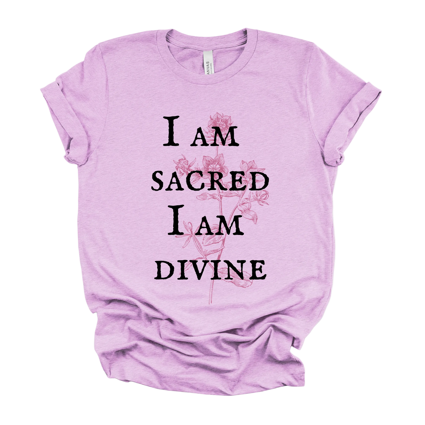 I Am Sacred, I Am Divine Tee | Spiritual Affirmation Graphic T-Shirt