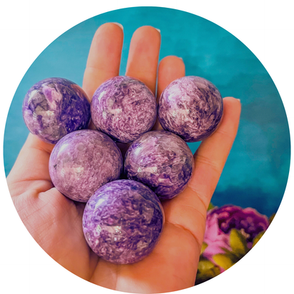 Amazing 1 1/4" Charoite Crystal Spheres