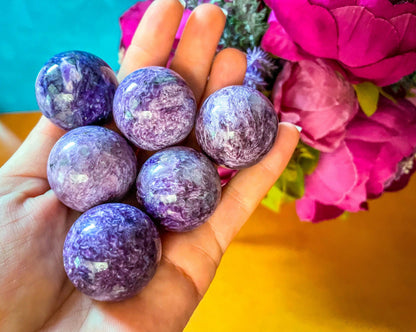Amazing 1 1/4" Charoite Crystal Spheres
