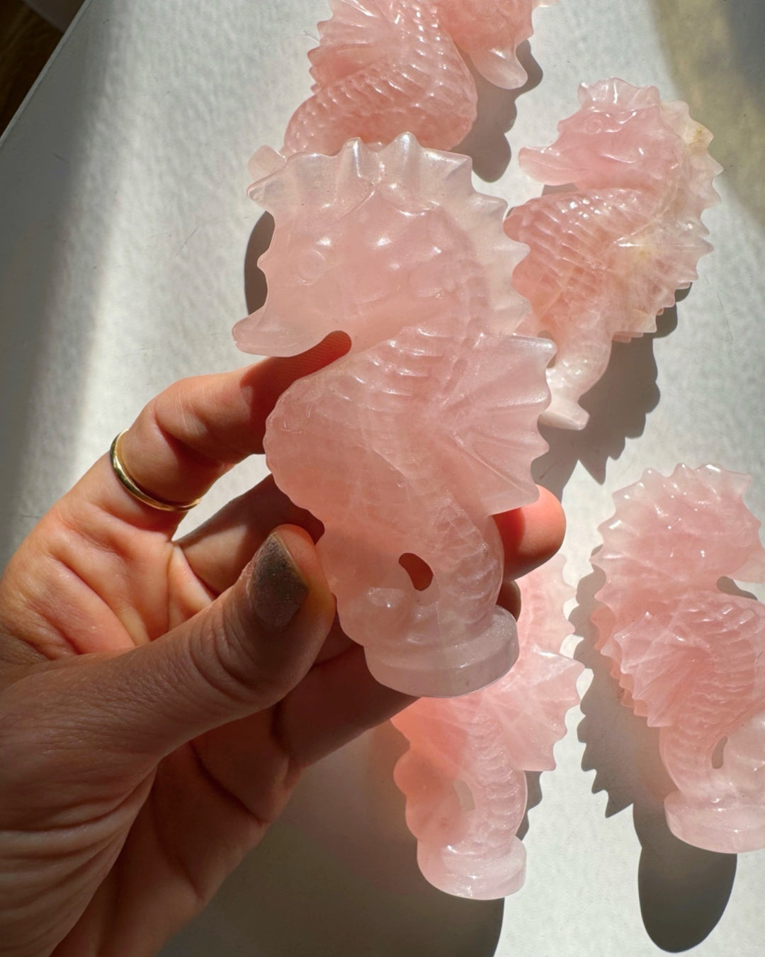 Rose Quartz Seahorse