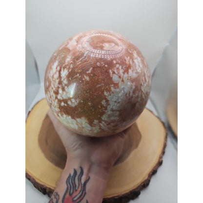 Natural Chocolate Agate Sphere - Grounding Madagascar Gem | 10.42LB