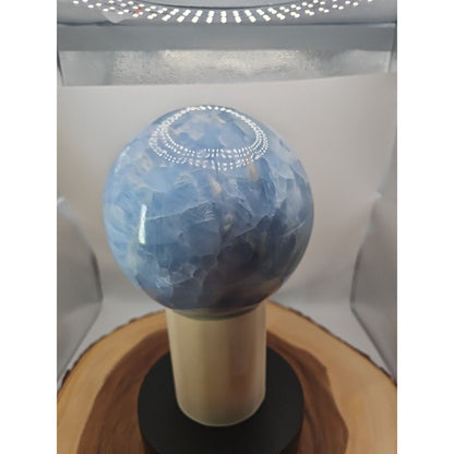 9.17LB Natural Blue crystalThe bal Quartz carved crystal decoration healing
