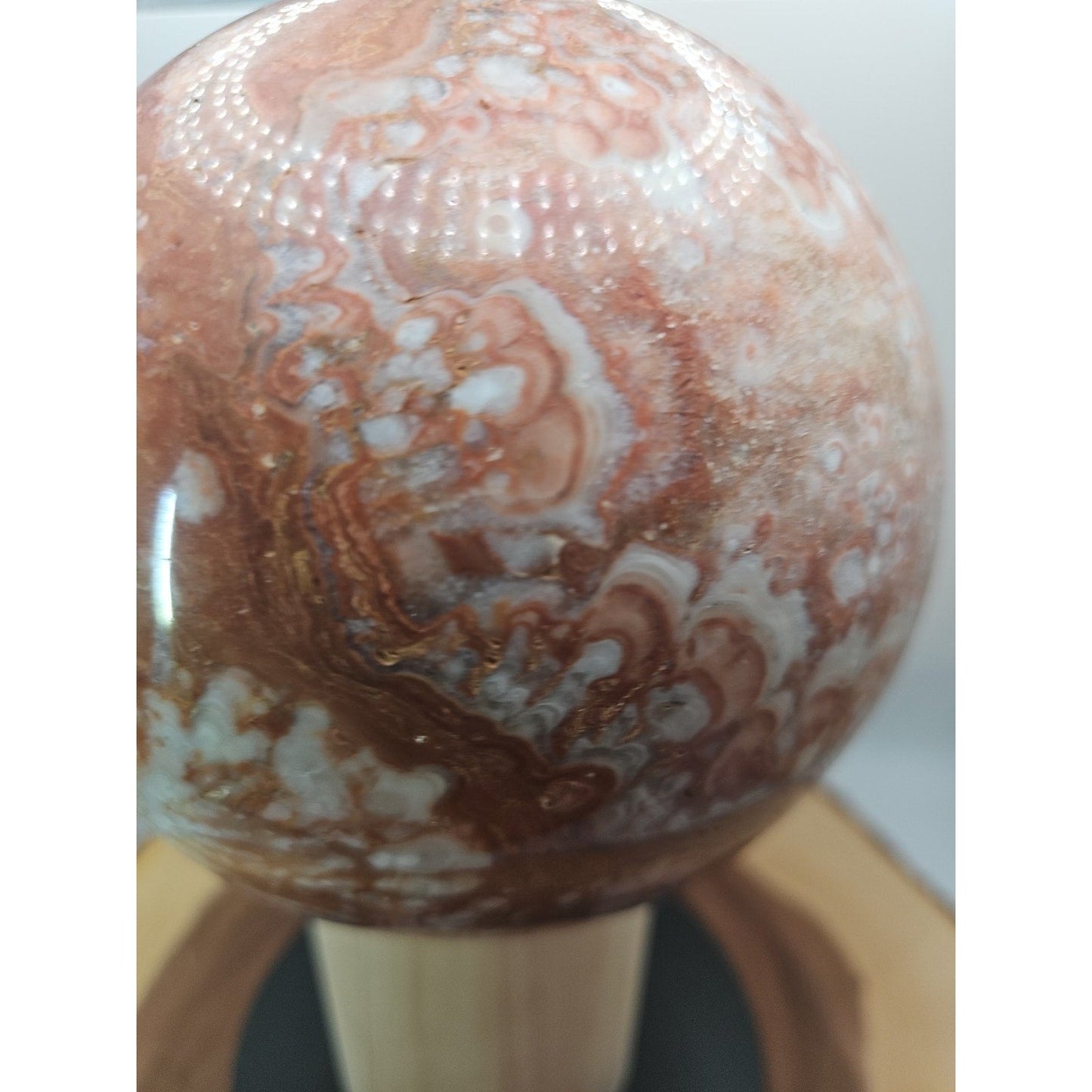 Natural Chocolate Agate Sphere - Grounding Madagascar Gem | 10.42LB