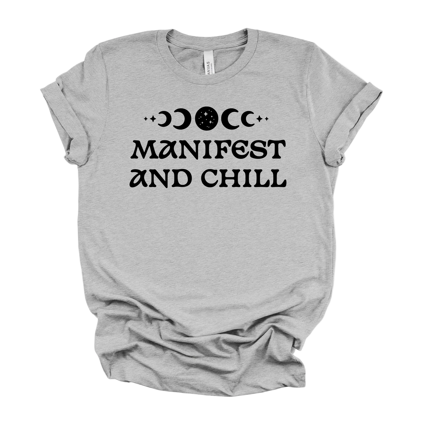 Manifest and Chill Tee (BLACK DESIGN) | Witchy Graphic T-Shirt