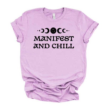 Manifest and Chill Tee (BLACK DESIGN) | Witchy Graphic T-Shirt
