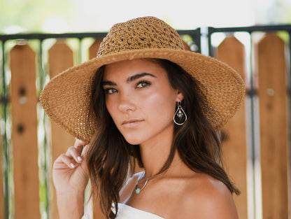 Arrow Hoop Earrings - Crystal Quartz  ( As Seen On Jane the Virgin )