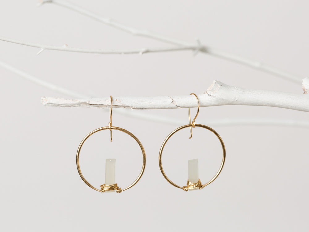 Sunrise Earrings - Moonstone