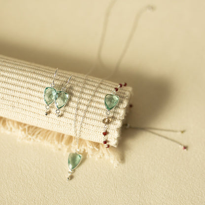 Green Amethyst Silver Isla Necklace
