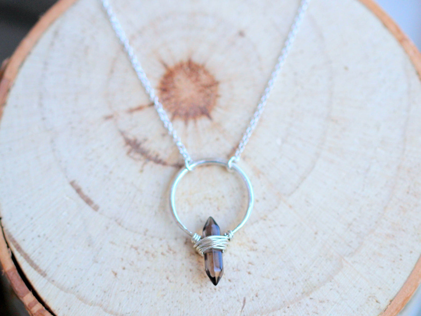 Crest Necklace - Smoky Quartz