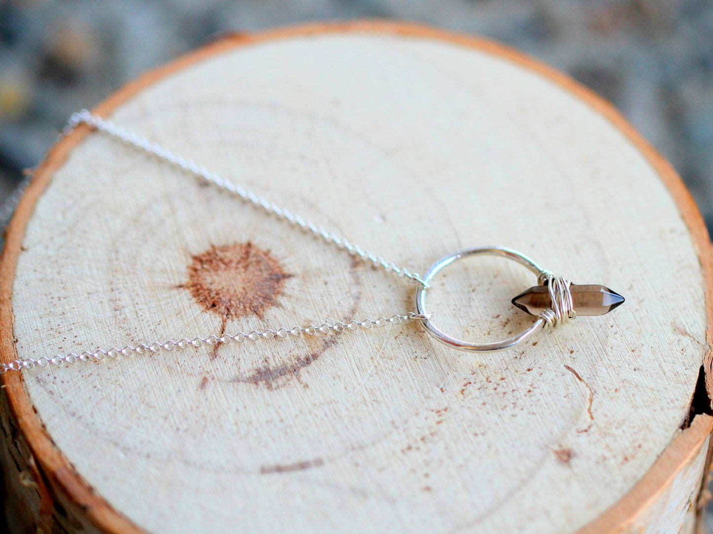 Crest Necklace - Smoky Quartz