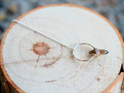 Crest Necklace - Smoky Quartz