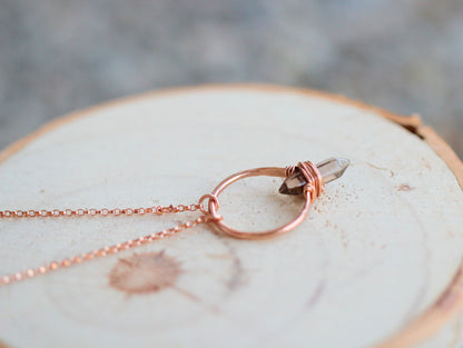 Crest Necklace - Smoky Quartz