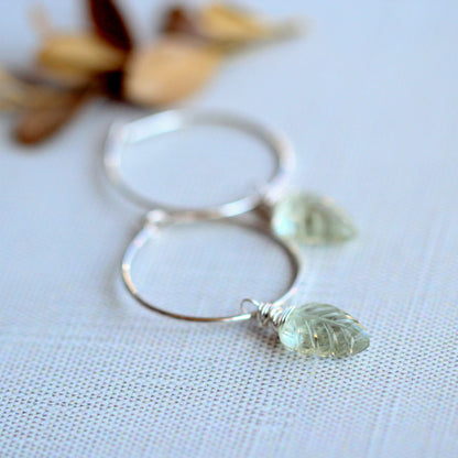 Palm Hoops - Prasiolite