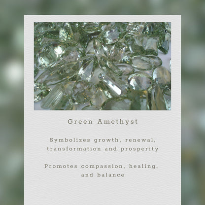 Green Amethyst Silver Sparkler Necklace