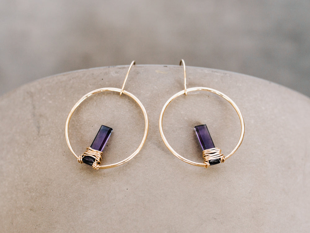 Sunrise Earrings - Fluorite ( As Seen On Chambers )
