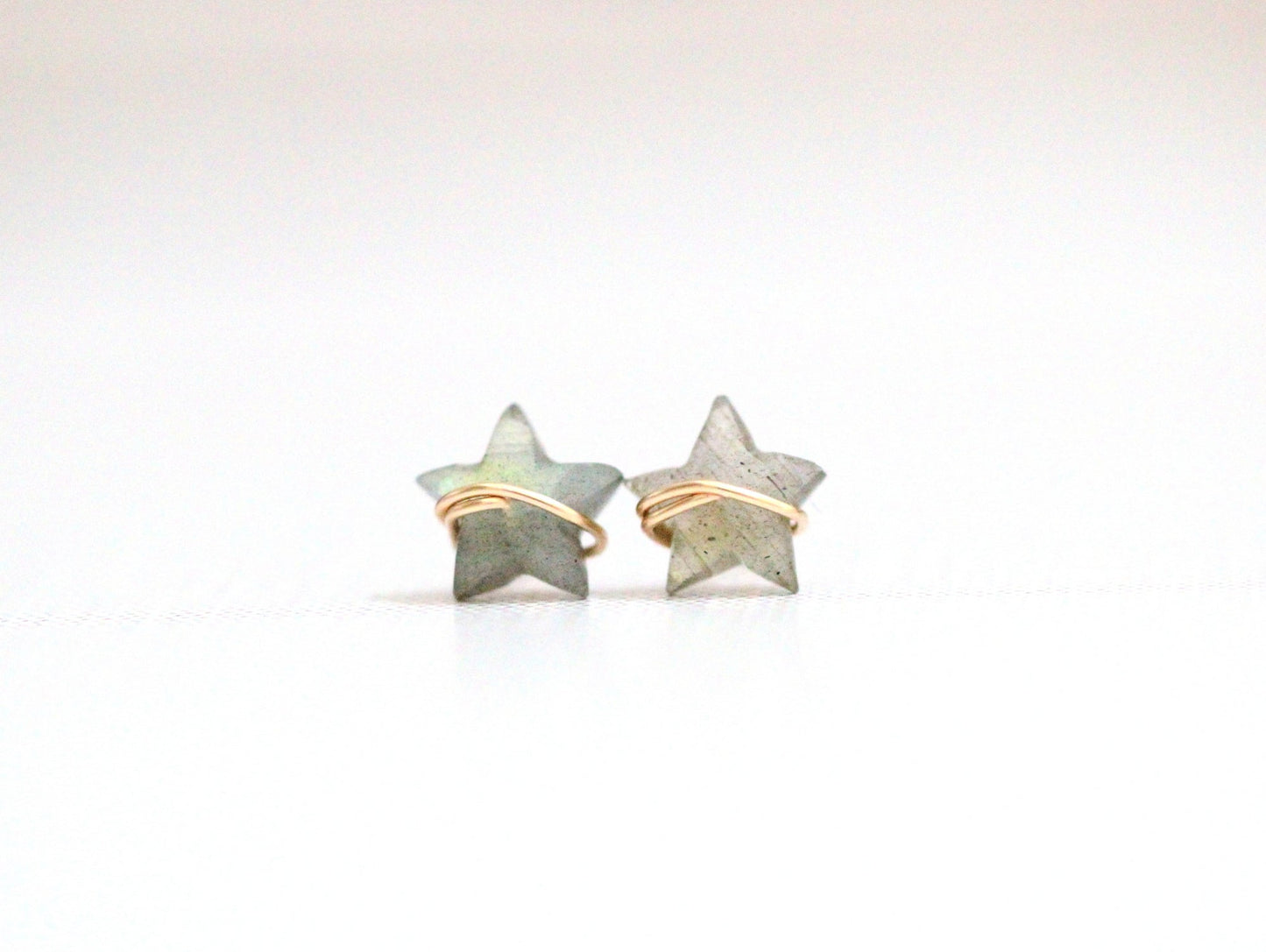Moonbeam & Stardust Studs - Labradorite