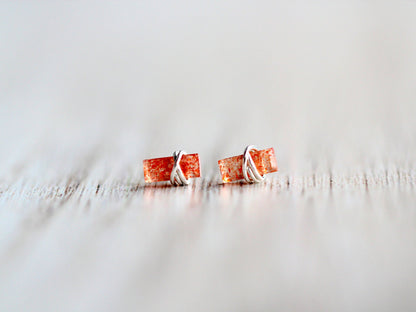 Baguette Studs - Sunstone