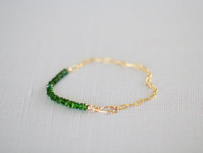 Cara Beaded Bracelet - Chrome Diopside