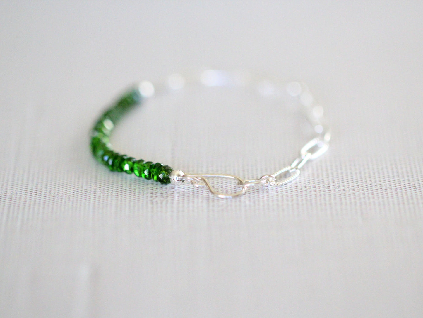 Cara Beaded Bracelet - Chrome Diopside