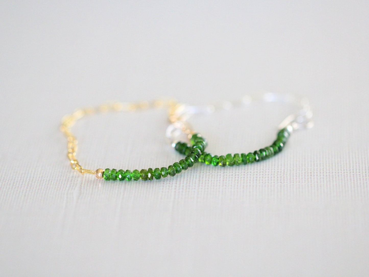 Cara Beaded Bracelet - Chrome Diopside